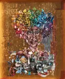 Peter Madden, A Concourse of Phantasmagoric Shadows, Demands a Future, mixed media collage