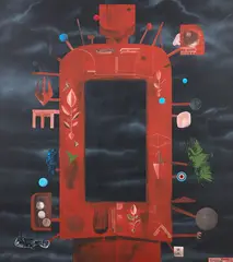 Shane Cotton, Traditional Handles and Switches, acrylic on canvas
