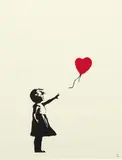 Girl with Balloon by Banksy, 2004, screenprint on wove paper, sold Apr 2018