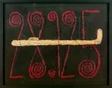 Peter Robinson, 28.13%, oilstick and bitumen on paper