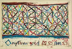 Rhythm Grid by Allen Maddox, oil on canvas, offered Apr 2018
