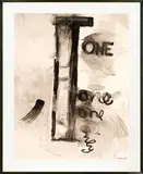 Colin McCahon, One, ink and wash on paper