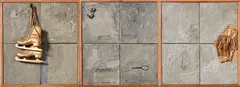 Michael Hight, Tricon, mixed media, triptych (1989)