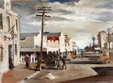 Peter McIntyre, Looking South – Main Street, Bulls