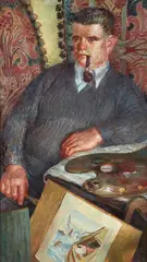 Anna Lois White, Portrait of James Turkington, oil on board