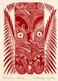 Ernest Mervyn Taylor, Koruru, wood engraving, edition of 60