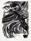 Ernest Mervyn Taylor, Maui Legend, wood engraving, 10/30