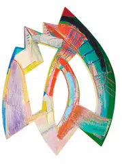 Robert McLeod, Panjax, oil on shaped canvas, 1990