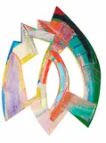 Robert McLeod, Panjax, oil on shaped canvas, 1990