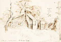Ernest Mervyn Taylor, Tararu, Thames, ink and wash on paper