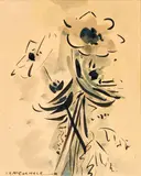 T. A. McCormack, Dahlia, watercolour