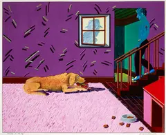 Denys Watkins, Beware of the Dog, acrylic and gouache on paper