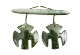 Pendant by Theodorus Johannes Schoon, carved greenstone, three parts, sold Mar 2018