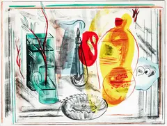 Frances Hodgkins, Arrangement of Jugs, lithograph, 1938