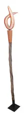 Her Staff by Charlotte Fisher, driftwood, Australian hardwood and copper, sold Mar 2018
