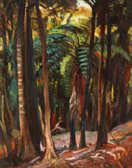 John Weeks, Bush, Evening Light, oil on board, circa 1948