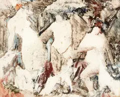 John Weeks, Three Nudes, monoprint
