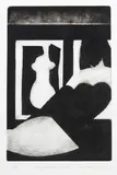 John Drawbridge, Woman with Matisse No. I, mezzotint and drypoint, 12/100