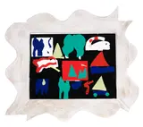 Gordon Crook, The Boating Pond, screenprint, 1/10 in original shaped frame designed by Ron Barber