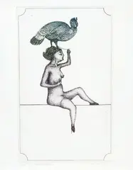 Barry Cleavin, Tightrope 5, etching, 4/30