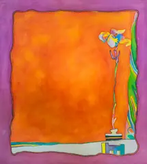 David Armitage, Iris, acrylic and dyes on canvas (1975)