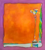 David Armitage, Iris, acrylic and dyes on canvas (1975)