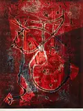 Barbara Perrin, Red, relief print, 3/50