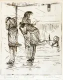 T. A. McCormack, Windy Day, drypoint etching