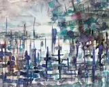 Andre Brooke, Tahiti, watercolour