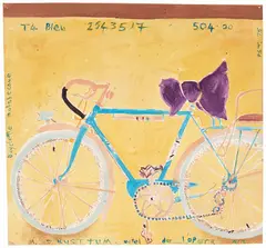 Bicyclette by Philip Trusttum, oil on paper, sold Mar 2018