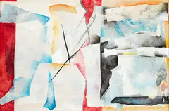 Robert Matthew Taylor, Study for ‘Stonehenge’, mixed media and collage, 1979