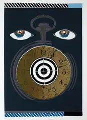 Gordon Crook, Face/Time, screenprint, 4/25