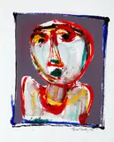 Graham Smith, Sad Face, mixed media on paper