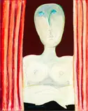 Graham Smith, Nude in the Window (Rieperbahn), oil on card