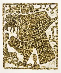 Chichen Itza, Yucatan, Mexico, Eagle Eating Heart: from the Temple of the Eagles (Maya), frottage, 68/100