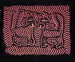 Mexican Art, Mola: Fighting Dogs, Embroidery