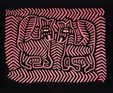 Mexican Art, Mola: Fighting Dogs, Embroidery