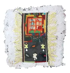 Gordon Crook, Two Figures in a Telephone Box, mixed media
