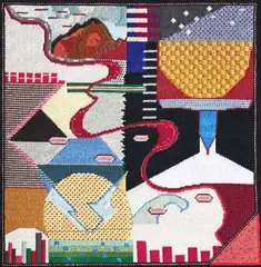 Katy Corner, Meander, embroidery