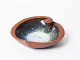 James McGavin Greig, Bowl, stoneware with oxide rubbed exterior and ash glaze to the well