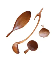 Four Carved Spoons by Levi Borgstrom, sold Mar 2018