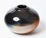 Lawrence Ewing, Black Shino Glaze Vase