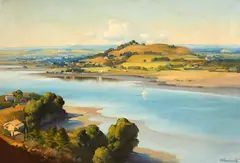 The Manukau Harbour by Ernest Buckmaster, oil on canvas, sold Feb 2018