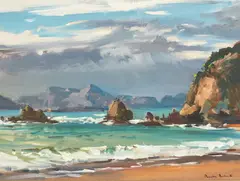 Douglas Badcock, Tapeka Point, oil on board