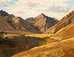 Douglas Badcock, Evening, Moke Lake, oil on board