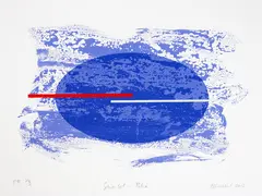 Sunset – Piha by Gretchen Albrecht, colour lithograph, P.P. 1/3, sold Feb 2018