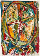 Untitled by Philip Clairmont, oil on cotton duck laid on to canvas, sold Feb 2018