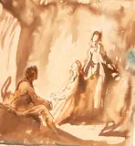 Edna Clarke Hall, Wuthering Heights, watercolour