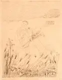 A. de Caro, Orpheus and Eurydice, etching