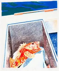 Tom Burnett, Granddaddy Hapuka, screenprint, 32/80